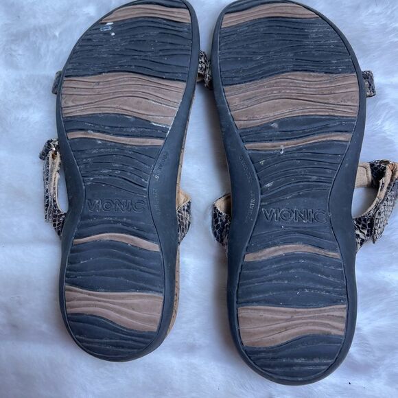 Vionic by Orthaheel Viviana snake skin print jewel Embellished Sandals SZ8 - Picture 12 of 12